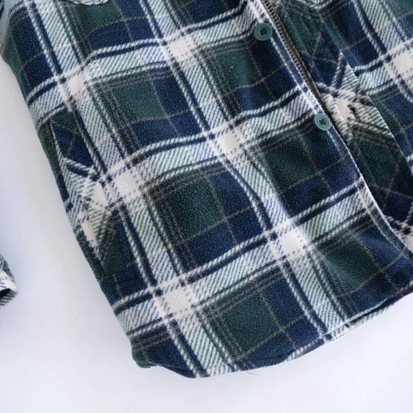 Mountain Ridge Flannel Zip Up with Hoodie Shacket Jacket - Small - Picture 8 of 13